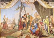 Giovanni Battista Tiepolo Rachel Hiding the Idols from her Father Laban (mk08) oil painting artist
